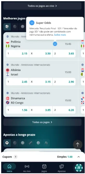 SuperOdds Novibet