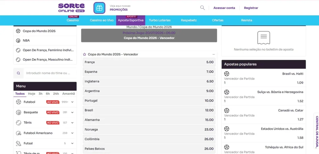 aposta online odds campeoes