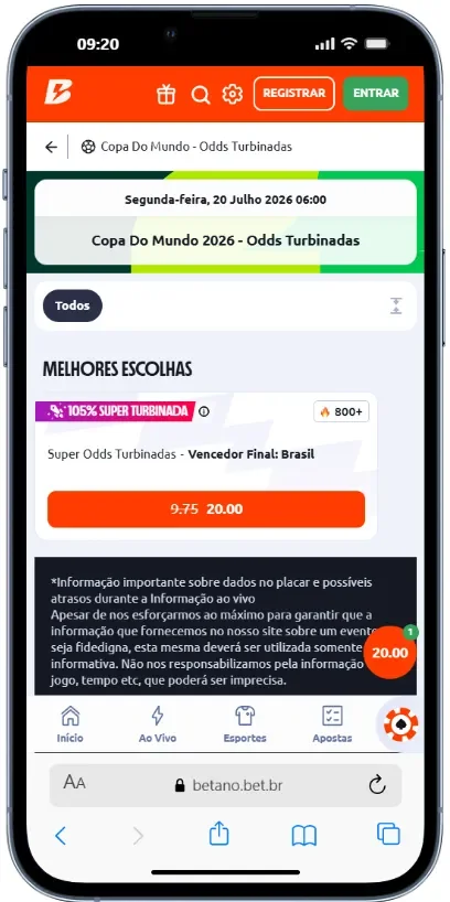 Chances do Brasil vencer a Copa betano
