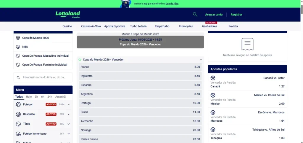 lottoland odds campeoes
