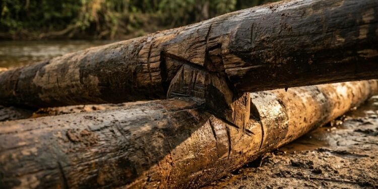Estruturas de madeira de 476 mil anos em Kalambo Falls