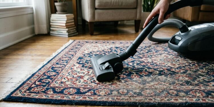 Limpar tapete corretamente começa pela aspiração lenta, capaz de retirar poeira, areia e cabelos presos entre as fibras antes do uso de qualquer produto