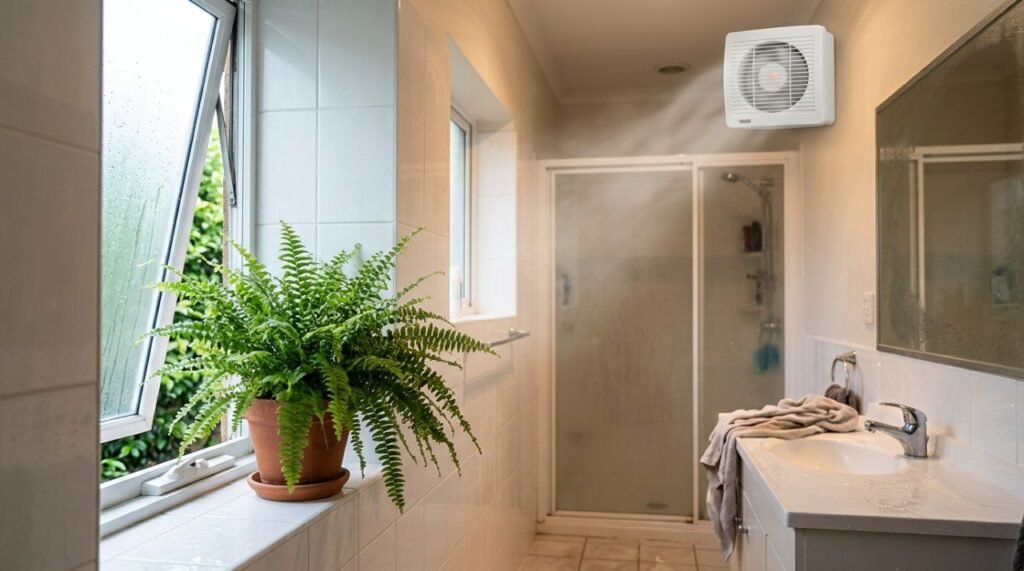 Nas plantas para banheiro, a umidade favorece a samambaia, enquanto ventilação e secagem são responsáveis por reduzir o risco de mofo