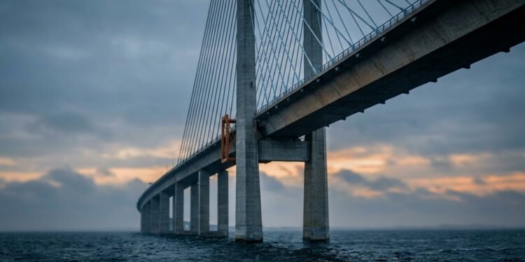Travessia de Øresund entre Dinamarca e Suécia