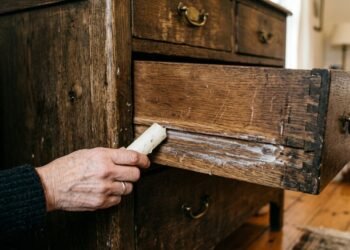 O truque simples da vela para recuperar o deslizamento de uma gaveta de madeira emperrada