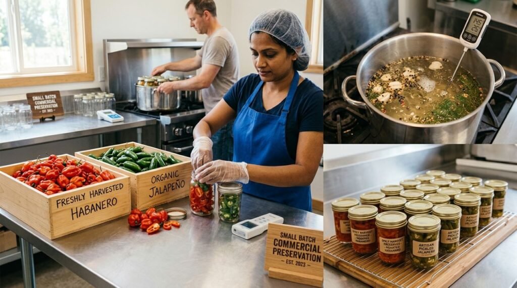 As conservas de pimenta podem agregar valor à produção em vasos quando frutos sadios, variedades bem identificadas e processamento seguro são combinados em pequenos lotes comerciais