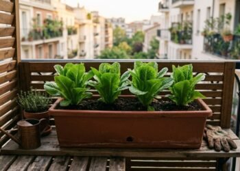 A alface pode ser cultivada em vasos e jardineiras desde que tenha espaço para as raízes, umidade equilibrada e proteção contra calor excessivo nas horas mais quentes