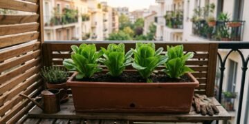 A alface pode ser cultivada em vasos e jardineiras desde que tenha espaço para as raízes, umidade equilibrada e proteção contra calor excessivo nas horas mais quentes