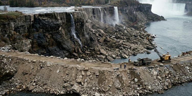 Como engenheiros secaram as American Falls em 1969