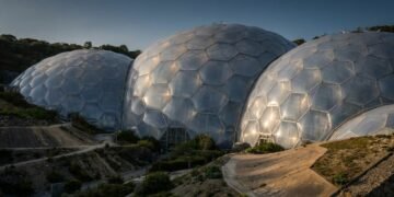 Como as cúpulas do Eden Project ficam tão leves