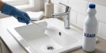 A limpeza da escova sanitária deve remover resíduos, permitir a desinfecção correta com produto compatível e evitar que as cerdas voltem molhadas para o suporte