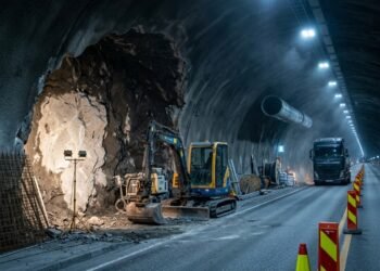 Modernização do túnel de Lærdal na Noruega