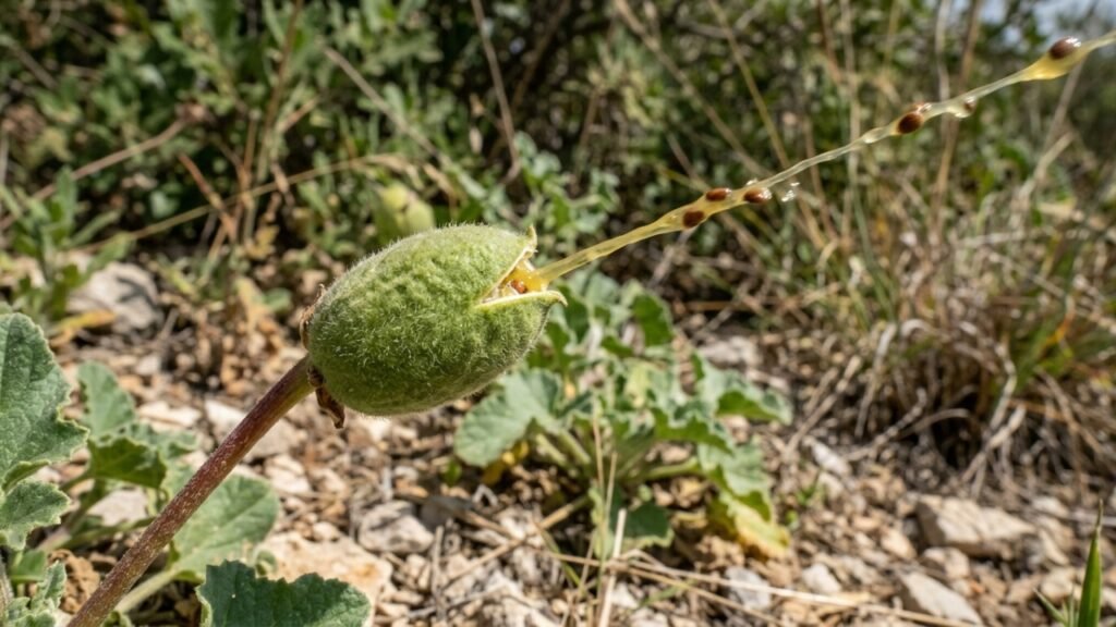 Como o pepino Ecballium elaterium dispara suas sementes