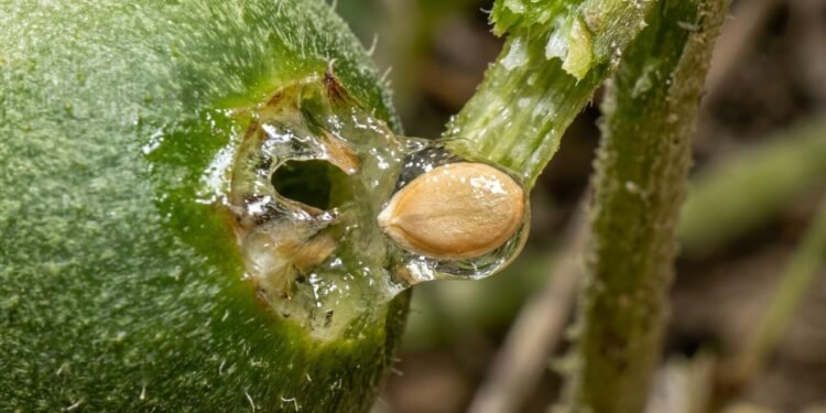 Como o pepino Ecballium elaterium dispara suas sementes
