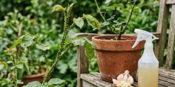 Alho contra pragas em plantas atacadas por pulgões