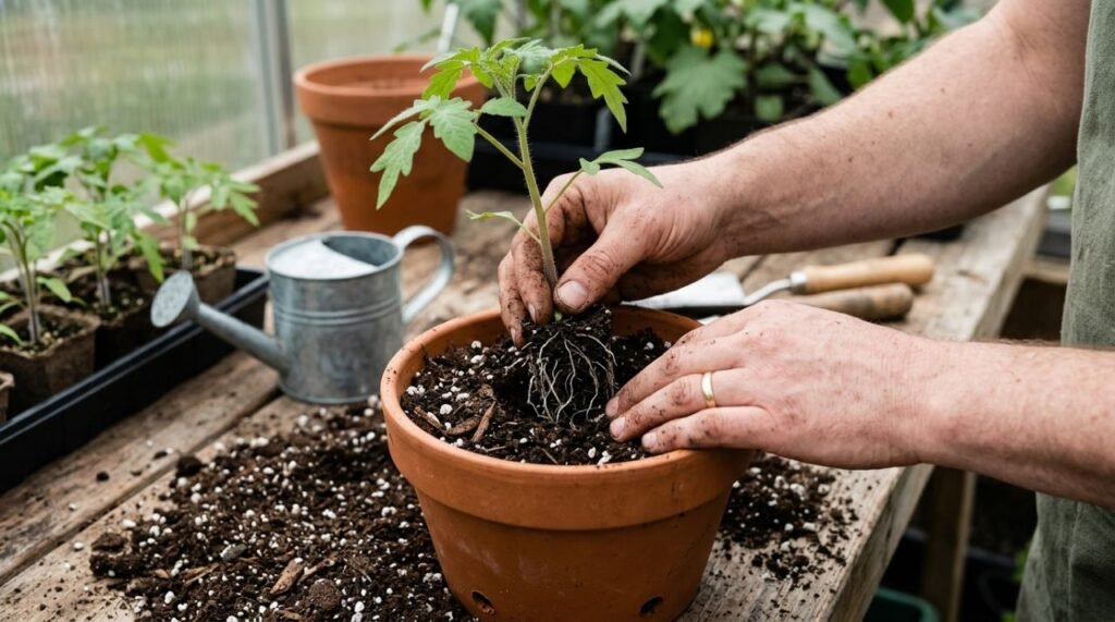 Cuidados com as raízes de mudas após transplante