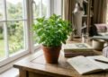 A hortelã-pimenta (Mentha × piperita) aparece como planta aromática de apoio ao ambiente de estudos, enquanto pesquisas investigam efeitos do aroma sobre alerta, memória e atenção