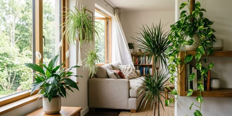 Plantas associadas à qualidade do ar podem remover alguns compostos em testes controlados, mas poucos vasos não substituem ventilação, controle das fontes ou filtragem adequada