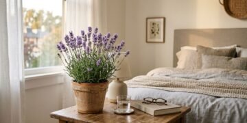 A lavanda Lavandula angustifolia ganhou fama nos quartos pelo aroma relaxante, mas o efeito de um vaso vivo é diferente da aromaterapia com óleo essencial