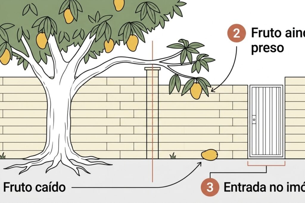 De quem são os frutos que caem no quintal do vizinho
