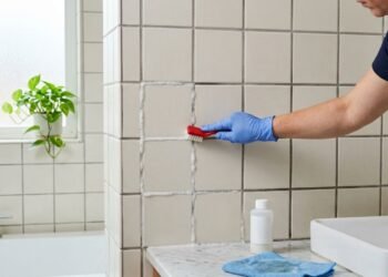 Limpar rejunte encardido exige concentrar o produto e a escovação nas juntas, escolhendo um método compatível com o tipo de sujeira e revestimento