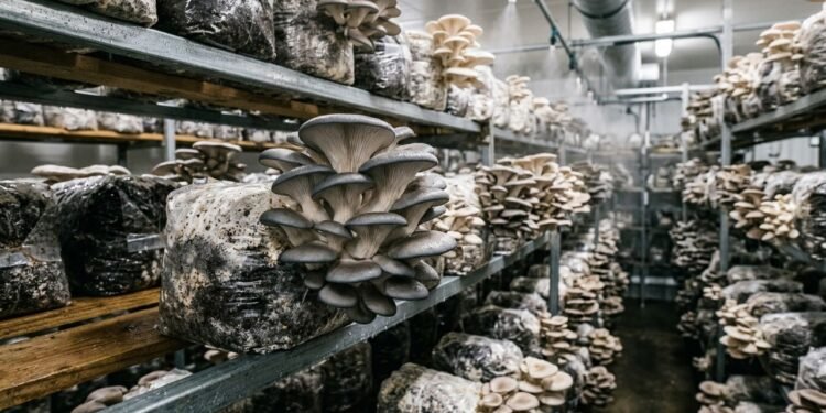 O cultivo de cogumelos Pleurotus aproveita espaços pequenos, mas depende de controle ambiental e manejo cuidadoso para produzir com regularidade