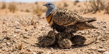 Como o cortiçol-de-namaqua carrega água nas penas