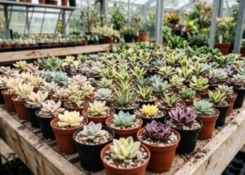 Mudas de suculentas variegadas unem cores incomuns, formas ornamentais e forte apelo entre colecionadores em pouco espaço