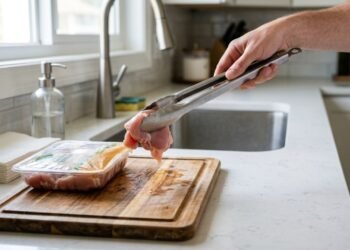 Lavar frango cru aumenta o risco de contaminação na cozinha