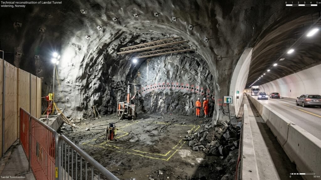 Modernização do túnel de Lærdal na Noruega