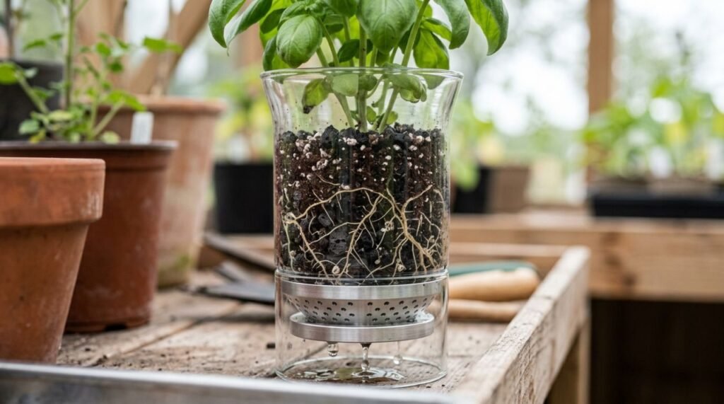 O biochar pode integrar o substrato e alterar sua estrutura, enquanto furos livres e rega correta continuam essenciais