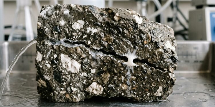 Como o concreto romano consegue fechar pequenas fissuras