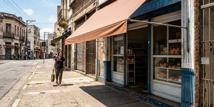 A fachada da loja não dá liberdade total para ocupar o espaço voltado à rua