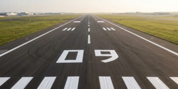 A numeração está ligada à orientação magnética aproximada da pista