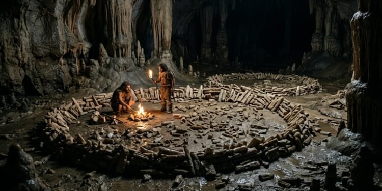 A obra ficou escondida em uma área da caverna onde não havia luz natural