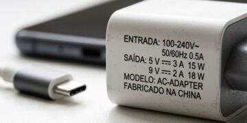 As letras mostram características diferentes da energia fornecida pelo carregador