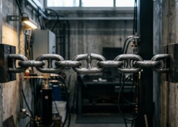 A metáfora mostra como uma única parte vulnerável pode comprometer todo o conjunto