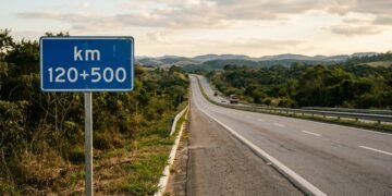 O número depois do sinal ajuda a indicar uma posição dentro daquele quilômetro