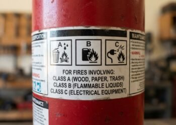 A letra do rótulo muda conforme o material que alimenta o princípio de incêndio