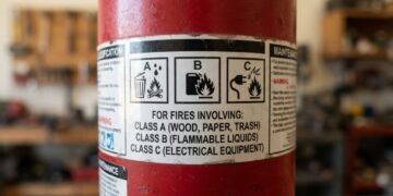 A letra do rótulo muda conforme o material que alimenta o princípio de incêndio