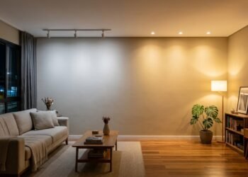 A mesma parede pode ganhar outra aparência quando a iluminação do ambiente muda