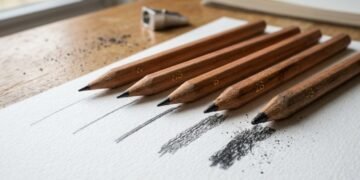 As letras revelam diferenças de dureza e uso que não aparecem no corpo de madeira