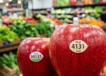 A sequência ajuda lojas e caixas a reconhecer rapidamente diferentes tipos de produtos frescos