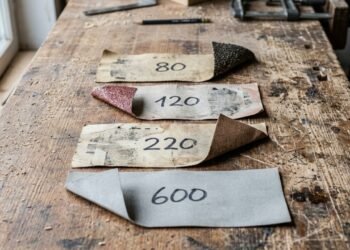 Uma escala simples muda quanto material sai da superfície e o tipo de marca deixada