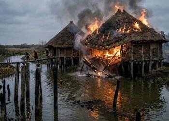 O desastre deixou para a arqueologia um retrato incomum da rotina de quem vivia sobre a água