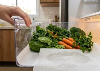 O excesso de umidade dentro da gaveta pode acelerar a deterioração dos alimentos