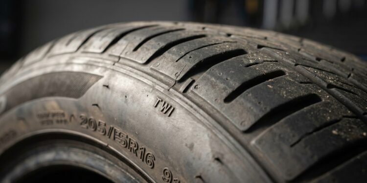 A sigla ajuda a encontrar uma pequena marca ligada ao desgaste do pneu
