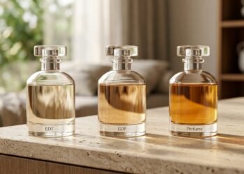 Os nomes ajudam a indicar diferentes concentrações da composição aromática