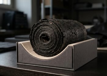 Raios X e modelos digitais fizeram letras gregas surgirem sem tocar no rolo frágil