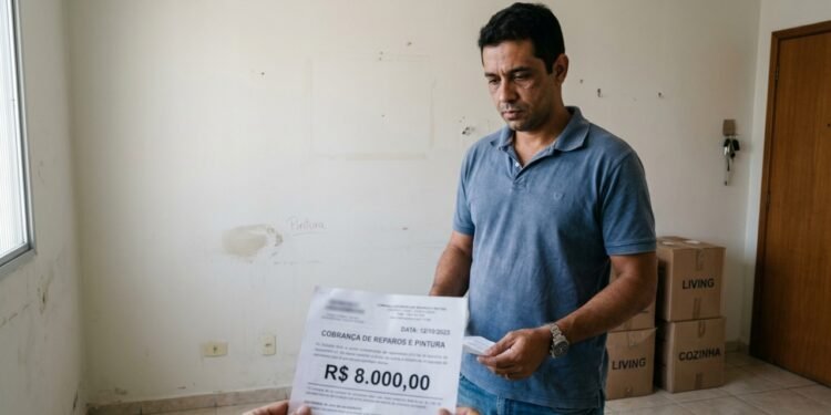 O desgaste natural de anos de uso não deve ser confundido com dano causado pelo morador